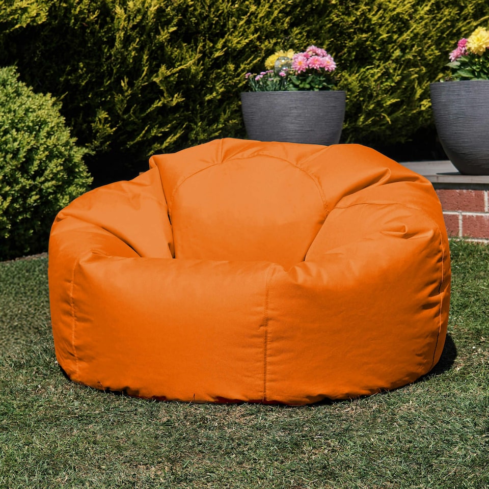 image 1 of icon Classic Indoor Outdoor Bean Bag Orange Bean Bag Chair Orange
