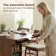 image 6 of HOMCOM Extendable Dining Table for 4-6, Kitchen Table with Shelves