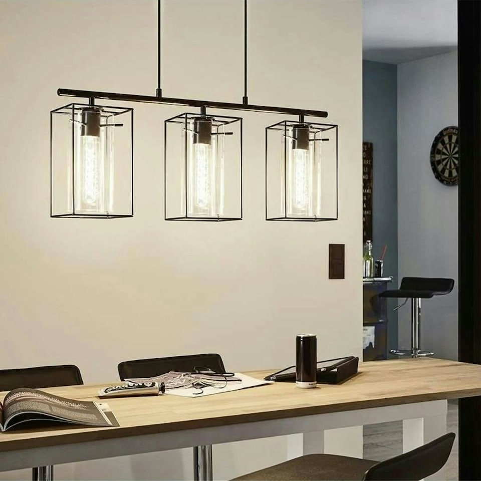 image 1 of Merton 3 Light Ceiling Light Black