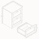 image 3 of Vida Designs Altino 3 Piece Bedroom Set (2 Drawer Bedside, 5 Drawer Chest, 2 Door 2 Drawer Wardrobe), Black