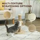 image 3 of PawHut Cat Scratching Post with Jute Sisal Rope Toy Ball, 47cm, Tall Brown