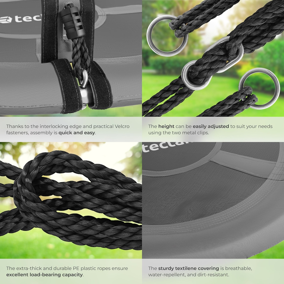 image 1 of Swing - 120 kg weight capacity, height-adjustable | Grey | grey/black | Ø 120 cm | 1