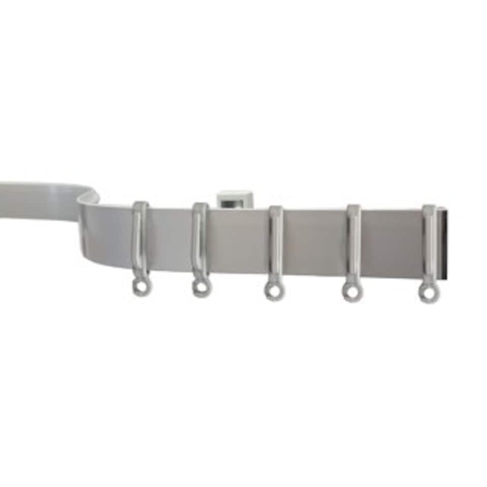 290cm Silver Straight Aluminium Curtain Track Silver | Silver