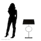 image 2 of Interiors by Premier Table Lamp with Stone Base Silver