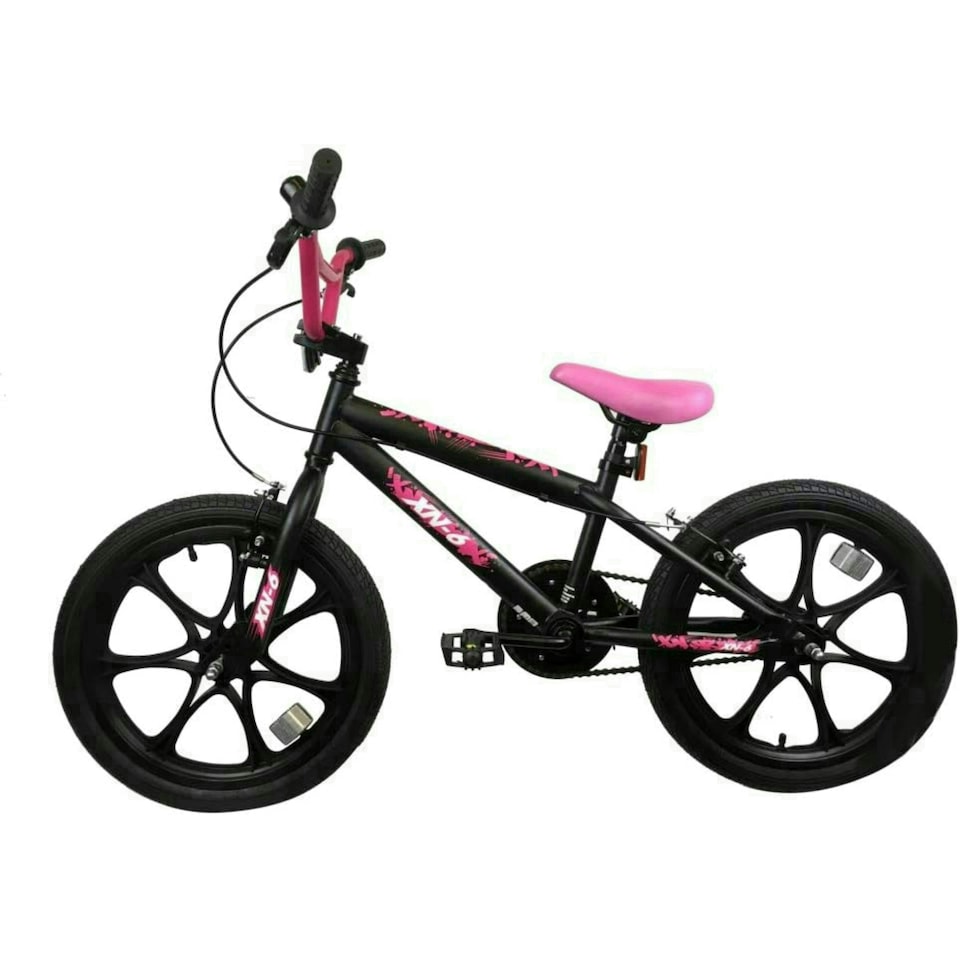image 1 of XN-6-18 Kids Girls Freestyle BMX 18" MAG Wheel - Black/Pink