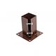 image 8 of 4x Heavy Duty Bolt Down Fence Post Shoe Grip Holder - 75 x 75mm | Brown | 4