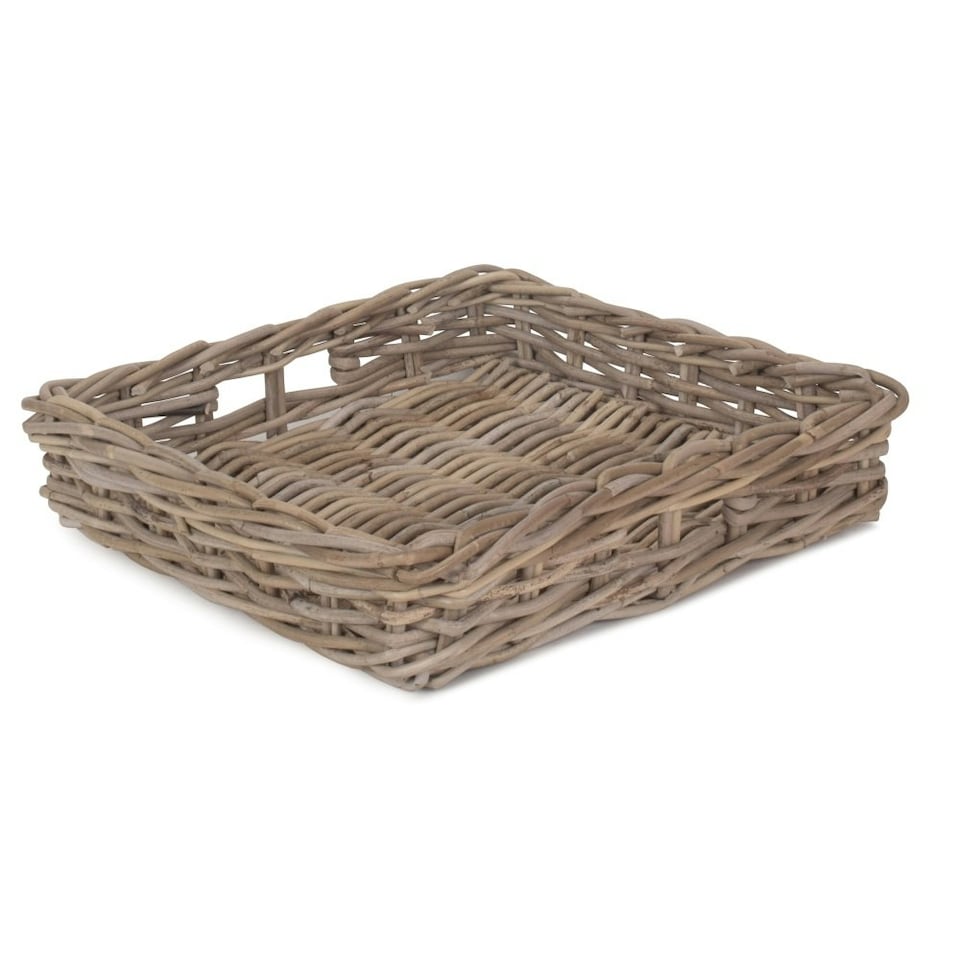 image 1 of Square Rattan Serving Basket Brown | Brown