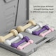image 6 of HOMCOM 10kg Dumbbell Weights Set with Carry Case, Pink, Purple, Grey, Brown