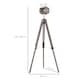image 7 of HOMCOM Industrial Tripod Floor Lamp Wood Height Adjustable Spotlight Bronze