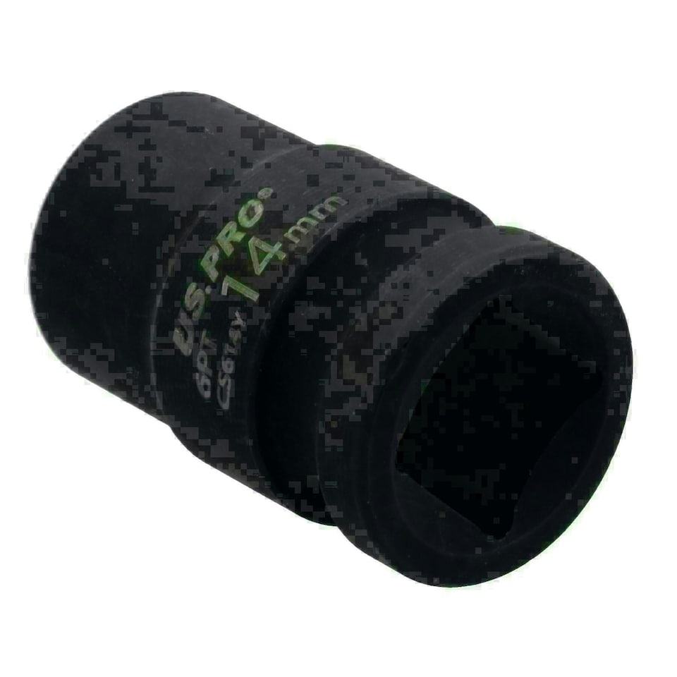 image 1 of 14mm Metric Shallow Impact Impacted European Style Socket 1/2" Drive 6 Sided