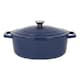 image 1 of Argon Tableware Oval Cast Iron Casserole Dish - 4.68L - Midnight Blue | Blue | Midnight Blue | 1
