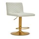 image 1 of Interiors By Premier Durable White And Gold Bar Stool With Round Base, Stylish Kitchen Bar Stool, Versatile Bar Stool For Guests