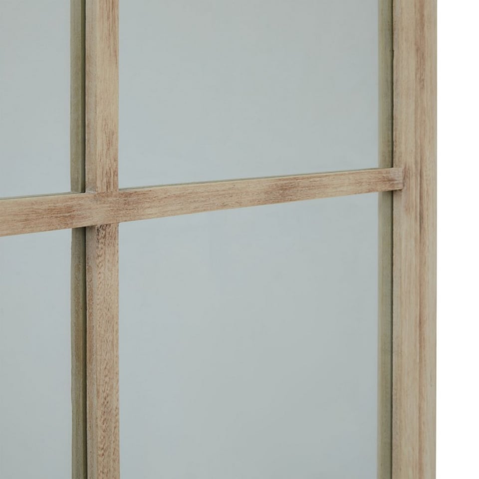 image 1 of Large Window Mirror - Washed Wood - L4 x W90 x H150 cm - Brown | Brown