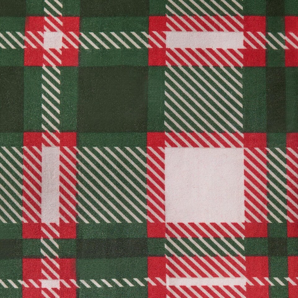 image 1 of OHS Christmas Check Duvet Cover Bedding Set Pillowcase Reversible Soft Tartan Quilt | Red | Super King