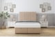 image 1 of Sloomy Kingsley Pebble Plush Ottoman Bed Base With 54" Floor Standing Headboard 4'6 Double | Grey | Pebble | Double | 1