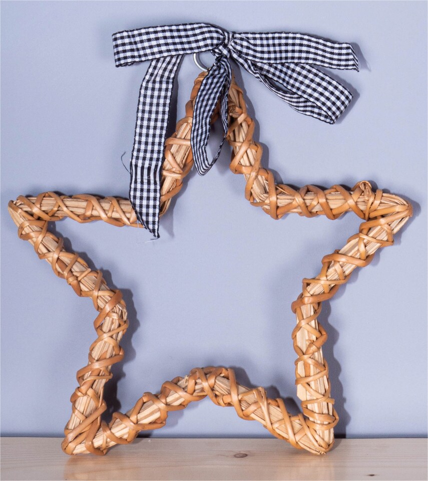 image 1 of St Helens Natural Wicker Hollow Star Woven Willow