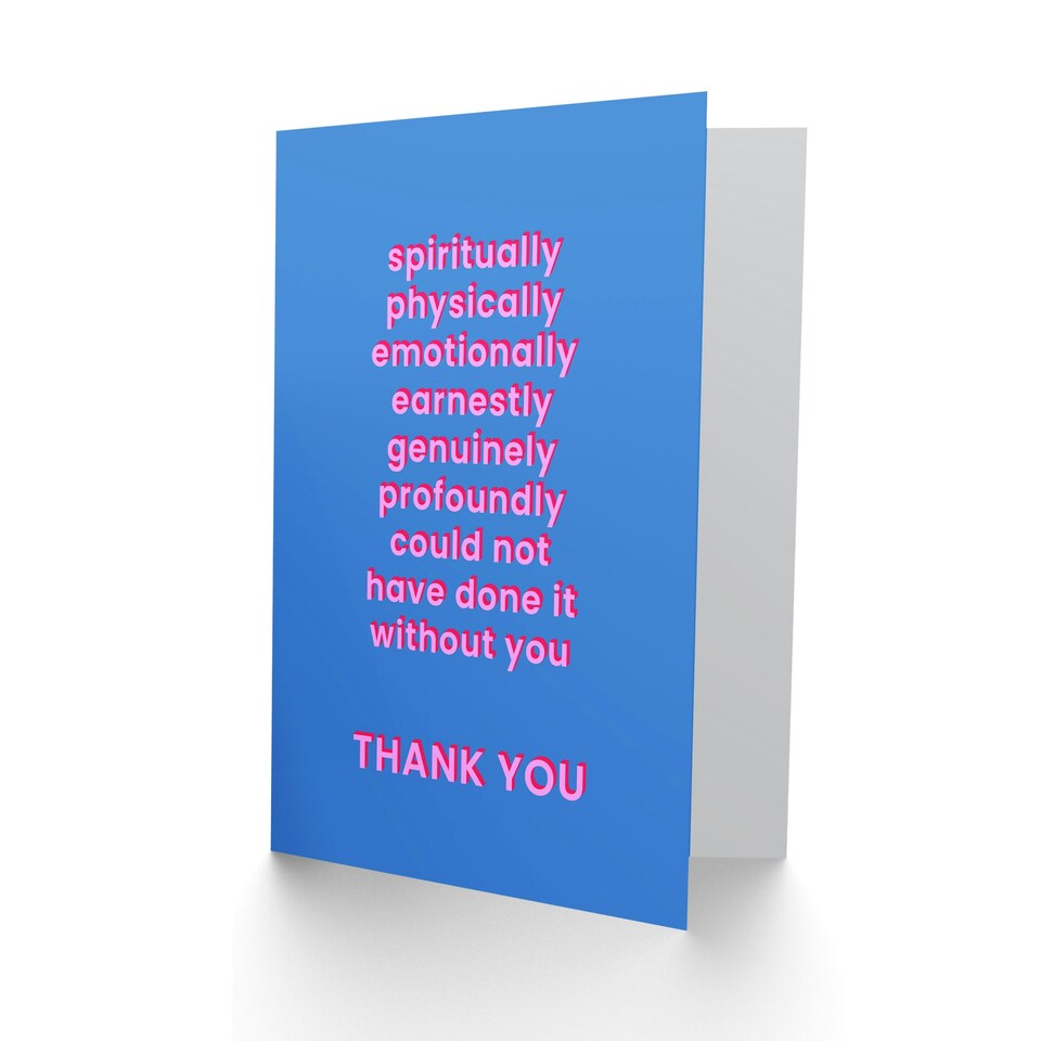 image 1 of Could Not Have Done It Without You Modern Sincere Thank You Card
