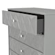 image 6 of Toledo 5 Drawer Chest of Drawers in Dusk Grey (Ready Assembled) | Grey | Dusk Grey