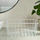 image 5 of OHS Metal Wire Multipurpose Food Pantry Storage Basket Organiser White