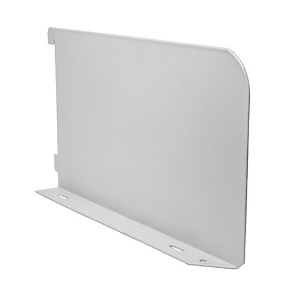 Timco - Twin Slot Shelf End - White (Size 250mm - 1 Each)