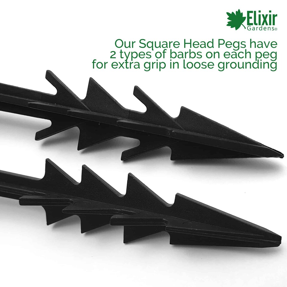 image 1 of Elixir Gardens 5m Wide Woven Weed Control Landscape Fabric/Membrane + 2 Pegs per M (5m x 5m + 10 pegs)