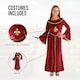 image 2 of Red Tudor Girls Historical Medieval World Book Day Kid Fancy Dress Costume Child(4-6 Years)