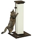 image 1 of PawHut Cat Scratching Post with Vertical Sisal Rope Ball Plush, 81cm, Brown