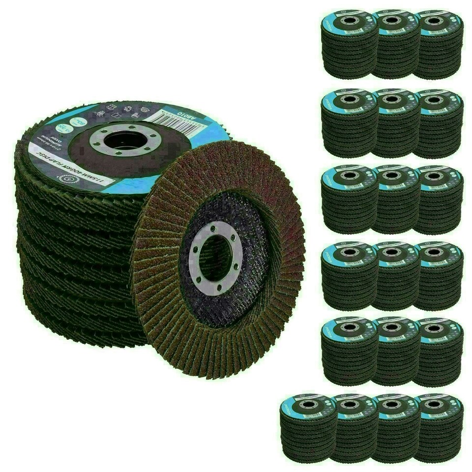 image 1 of 20 x Flap Discs 40 Grit Angle Grinder 4.5" (115mm) Flat Sanding Grinding TE230