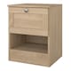 image 3 of Brande Nightstand with1 Frame Drawer in Jackson Hickory Brown