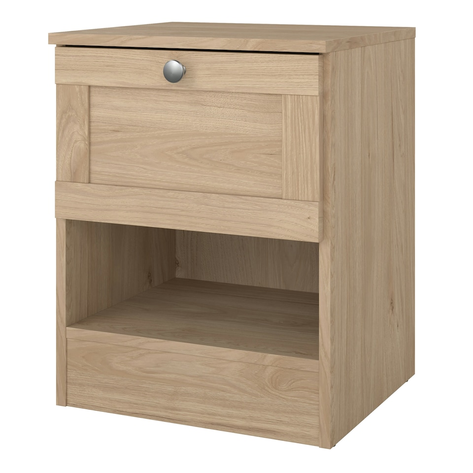 image 1 of Brande Nightstand with1 Frame Drawer in Jackson Hickory Brown