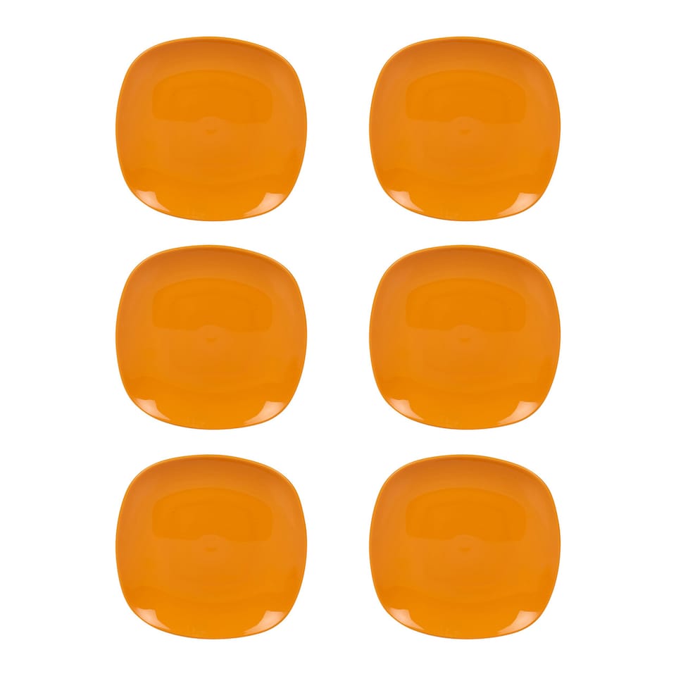 image 1 of 6x Plastic Side Plates | Orange | 1
