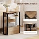 image 7 of HOMCOM Narrow Side Table with Storage, Bedside End Table, Walnut Brown | Brown | Walnut brown