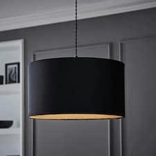 ValueLights Reni Large Black Pendant Shade Black