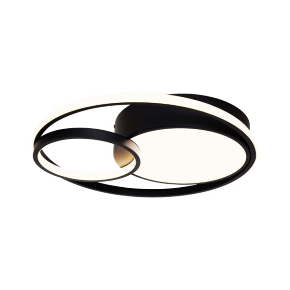 image 1 of Adara Matt Black LED Flush Ceiling Light