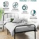 image 8 of Single Bed Frame Metal Rounded Headboard Easy Assembly Under Bed Base Storage Space
