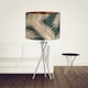image 4 of Set of 2 Tropica - Chrome Tripod Lamps with Dark Green and Gold Shades | Chrome | Polished chrome plate and dark green fabric and gold embossed foil | 2