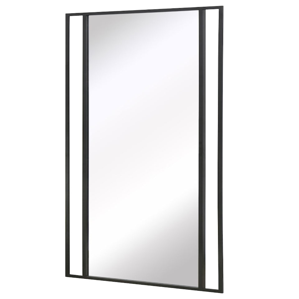 image 1 of The Fenestra - Black Modern Wall and Leaner Mirror 71" X 31" (180 x 80CM) Black