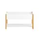 image 1 of SoBuy Children's Bookcase with 4 Compartments & Bottom Shelf, White/Natural, 33.5x16.5x17.7 inches, 12.8 kg - KMB35-W