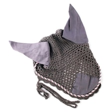 Hy Deluxe Cotton Fly Screen With Cord Binding - Grey/Pink/Silver - Full