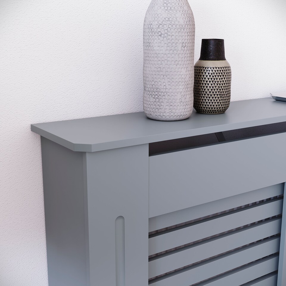 image 1 of Vida Designs Milton Radiator Cover Grey, Medium