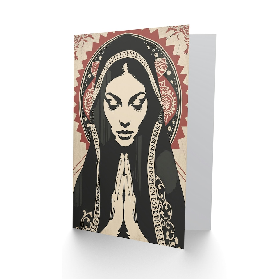 image 1 of Prayer Peace Symmetry Him Her Muslim Salah Art Card