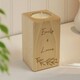 image 6 of Personalised Botanical Wooden Tealight Holder Brown