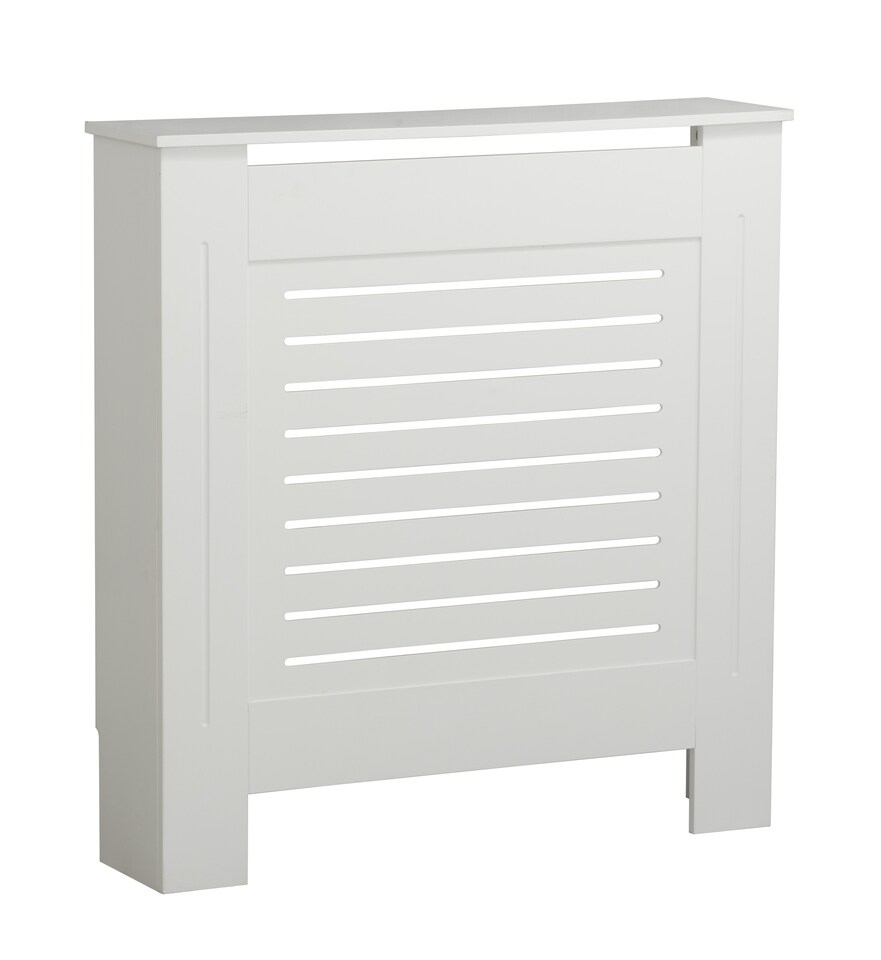 image 1 of Modern Wooden Radiator Cover MDF Grill Shelf Cabinet Furniture | White | Small White