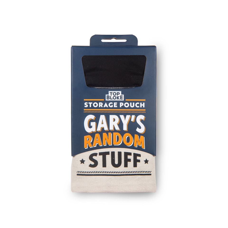 image 1 of Pre-personalised Top Bloke Storage Pouch Gift For Tools Bits and Pieces - Choose From Over 60 Names and Titles - Gary | Grey