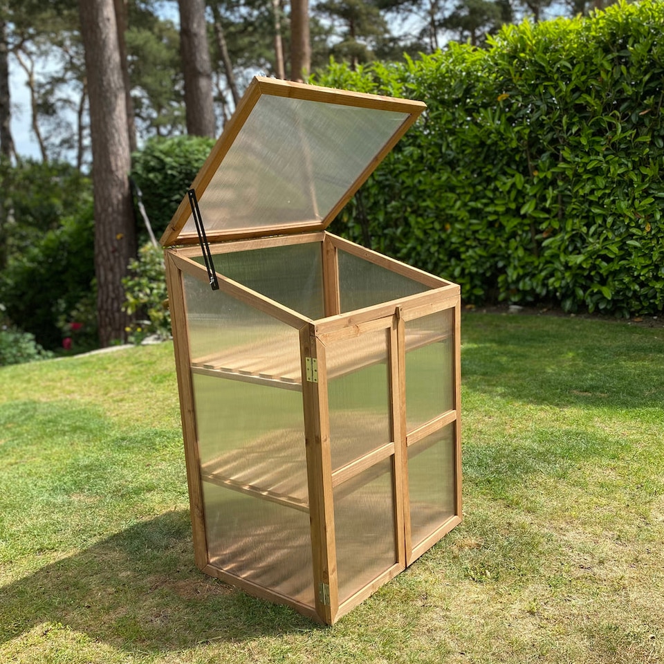 image 1 of Wooden Framed Polycarbonate Growhouse Mini Greenhouse