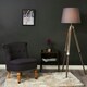 image 1 of ValueLights Clipper Brown Floor Lamp With Grey Shade