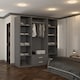 image 4 of Sliding Wardrobes 4U High Gloss Wardrobe Range with Mirror and Silver Handles - 2 3 or 4 Door Sizes White Black or Grey Finish | Grey | Grey 160cm