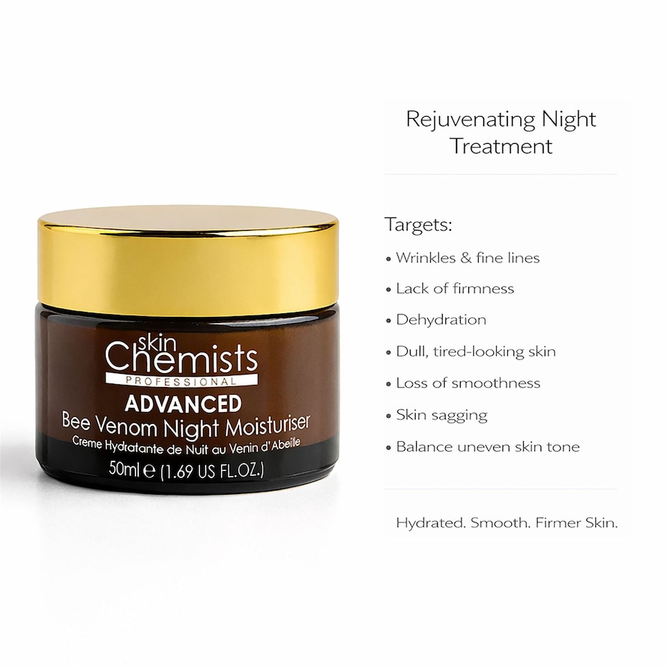 image 1 of skinChemists Pro-5 Collagen Anti-Ageing Bee Venom Night Moisturiser 50ml for Firmness and Collagen Support