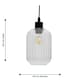 image 5 of First Choice Lighting Batley Clear Ribbed Glass Easy Fit Pendant Shade Clear