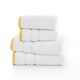image 3 of Delamere Zero-Twist Luxury Cotton Towels – Ultra-Soft, Absorbent & Stylish White | Turquoise | Bath sheet